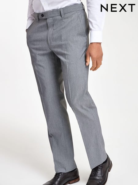 Light Grey Regular Fit Stretch Smart Trousers (270248) | € 36