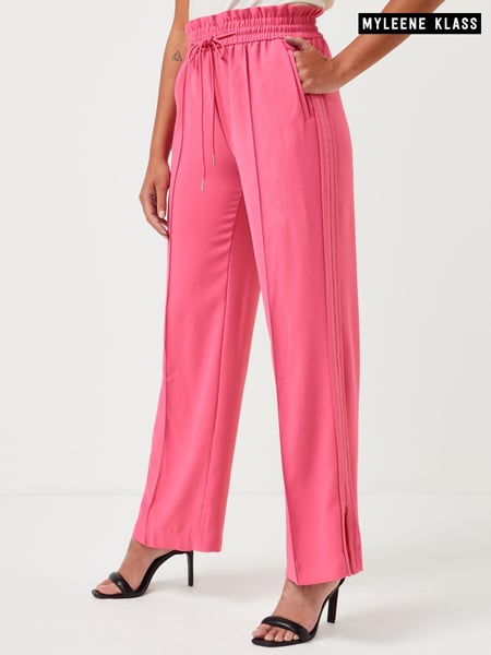 Bright Pink Myleene Klass Tie Waist Wide Leg Trousers (272212) | € 22