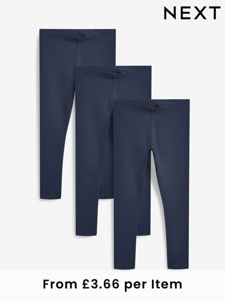 Navy Blue Regular Fit Leggings 3 Pack (3-16yrs) (282051) | € 16 - € 28