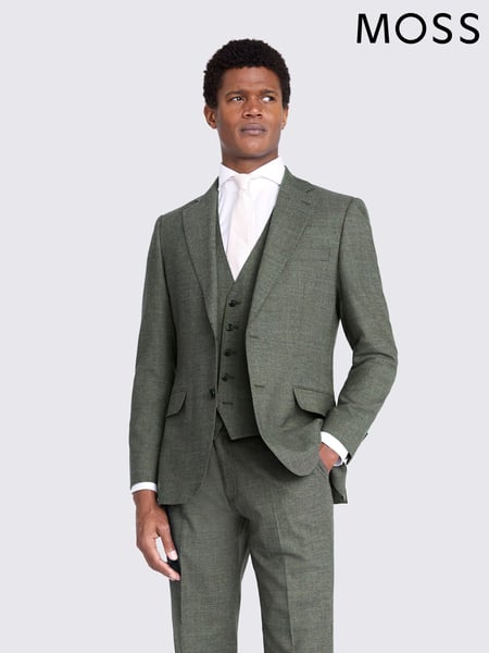 MOSS Green Tailored Fit Green Puppytooth Performance Jacket (292700) | € 295