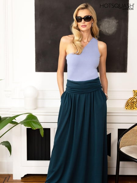 HotSquash Teal Blue Roll Top Maxi Skirt (293446) | € 139