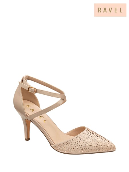 Ravel Gold Strappy Diamante Court Shoes (295783) | € 109