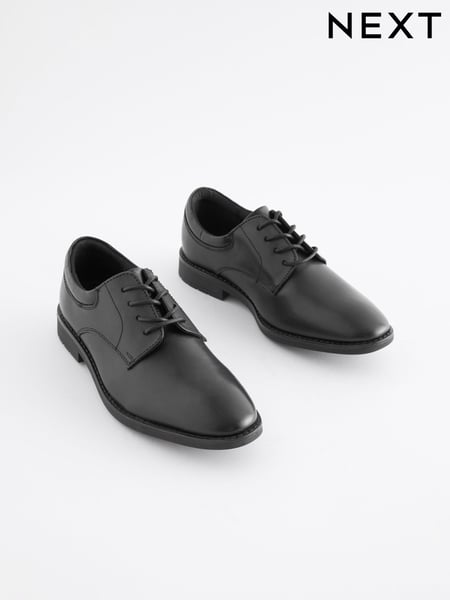 Black School Leather Plain Front  Lace-Up Shoes (298946) | € 45 - € 58