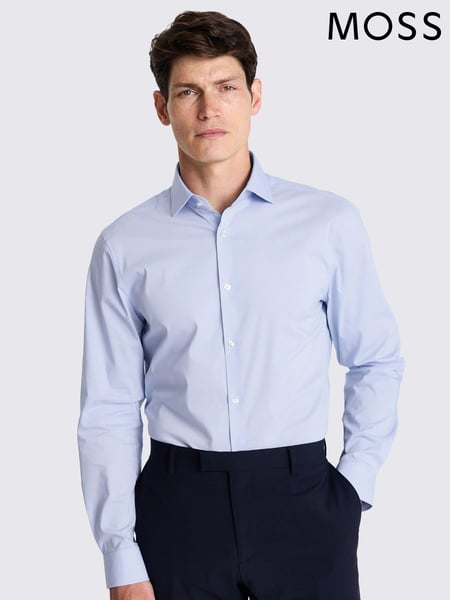 MOSS Light Blue Slim Stretch Shirt (302441) | € 55