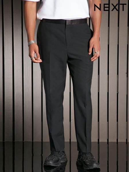 Black EDIT Oversized Wide Leg Tuxedo Trousers (302917) | € 12