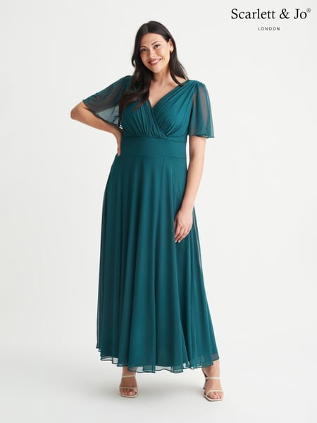 Scarlett & Jo Green Curve Angel Sleeve Maxi Dress (303148) | € 140