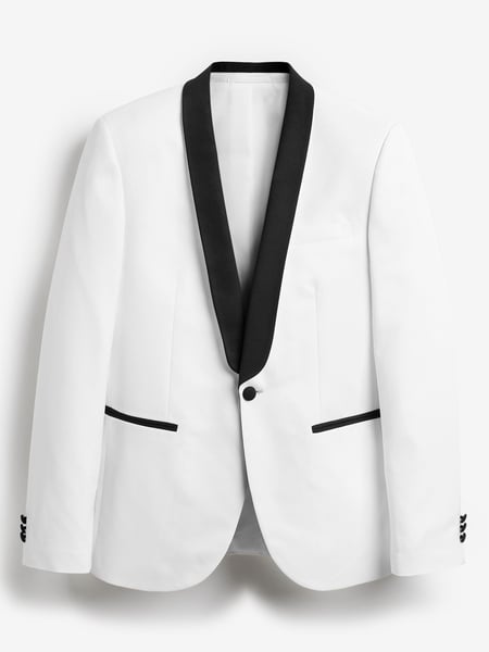 White Slim Tuxedo Suit Jacket (307576) | € 27