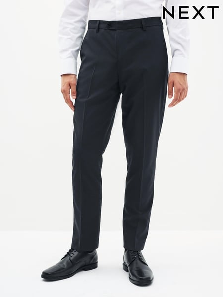 Navy Blue Slim Fit Stretch Smart Trousers (312903) | € 36