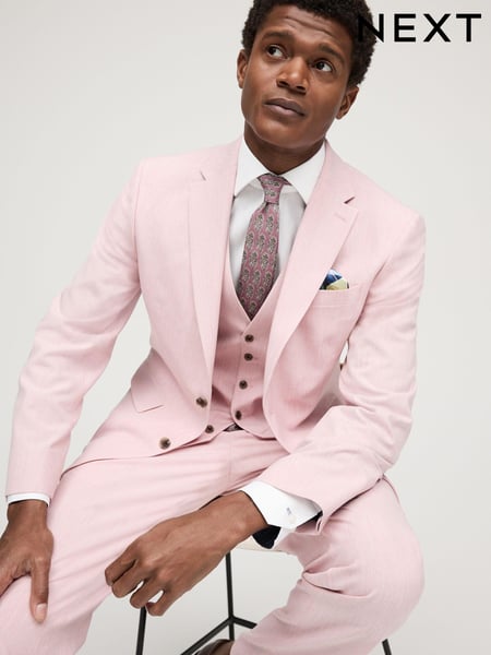 Pink Regular Fit Motionflex Stretch Suit Jacket (316855) | € 23