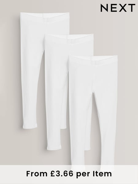 White Regular Fit Leggings 3 Pack (3-16yrs) (319753) | € 16 - € 28