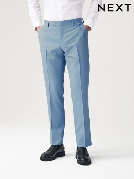 Light Blue Tailored Fit Motionflex Stretch Suit Trousers (324719) | € 12