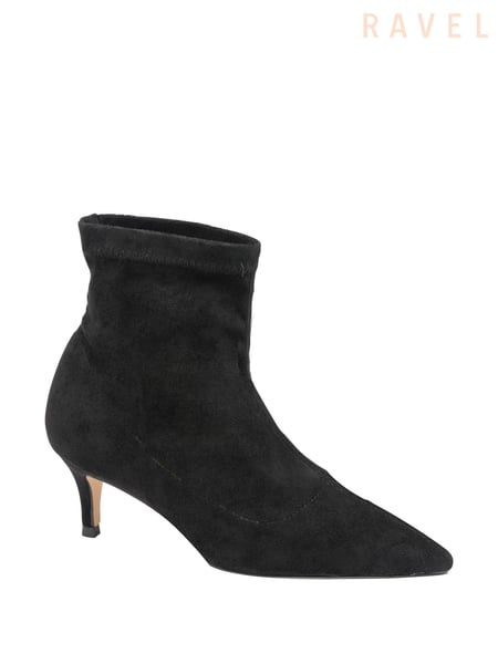 Ravel Dark Black Imi Suede Sock Ankle Boots (328381) | € 101