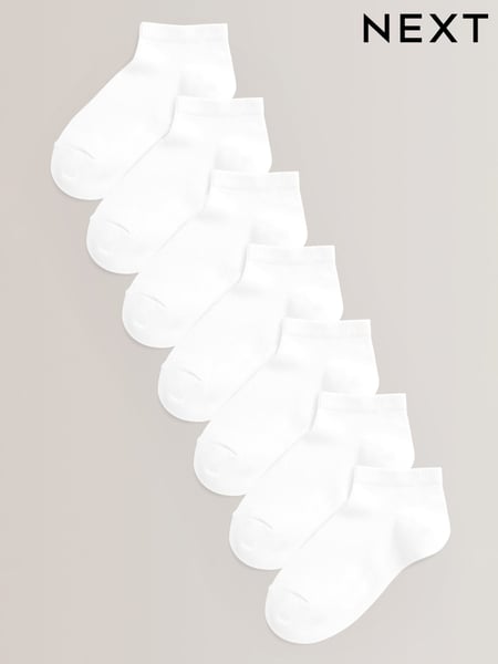 White 7 Pack Cotton Rich Trainer Socks (328583) | € 9 - € 12
