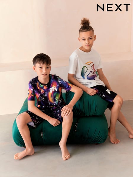 Black/White XBOX 2 Pack Short Pyjamas (5-16yrs) (329614) | € 35 - € 45