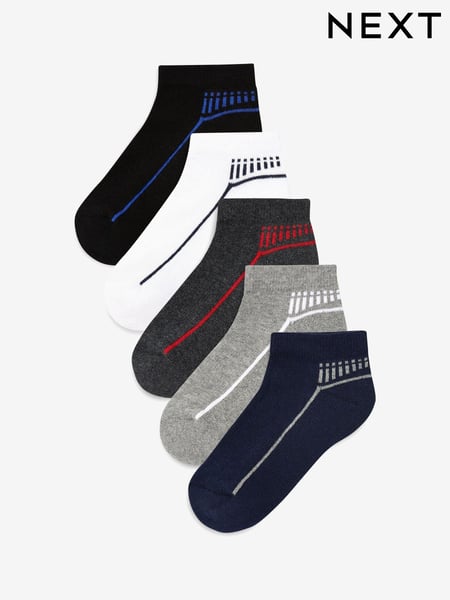 Multi Cushioned Footbed Sports Trainers Socks 5 Pack (334025) | € 10 - € 13