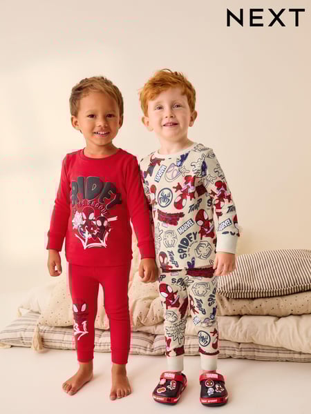 Spidey and Friends Red/Ecru Cream 2 Pack Snuggle Pyjamas (12mths-8yrs) (335210) | € 35 - € 44