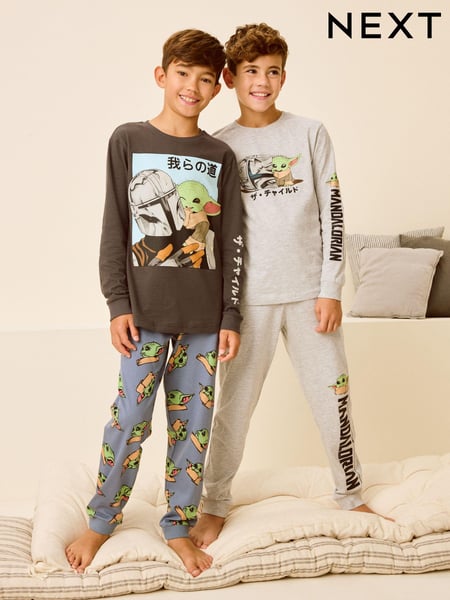 Grey Mandalorian 100% Cotton Long Sleeve Pyjamas 2 Pack (3-14yrs) (335482) | € 30 - € 38