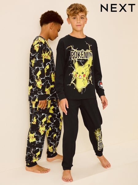 Pokémon Yellow/Black Long Sleeve Pyjamas 2 Pack (4-16yrs) (335551) | € 43 - € 55