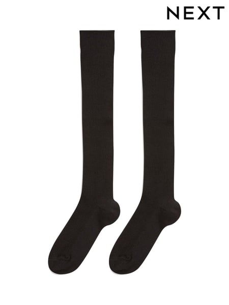 Black 2 Pack Cotton Rich Over Knee School Socks (344488) | € 6 - € 7
