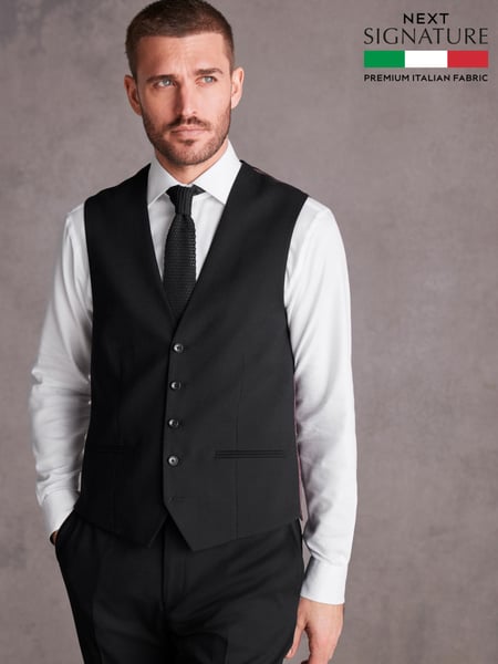 Black Signature Tollegno Suit Waistcoat (350651) | € 90