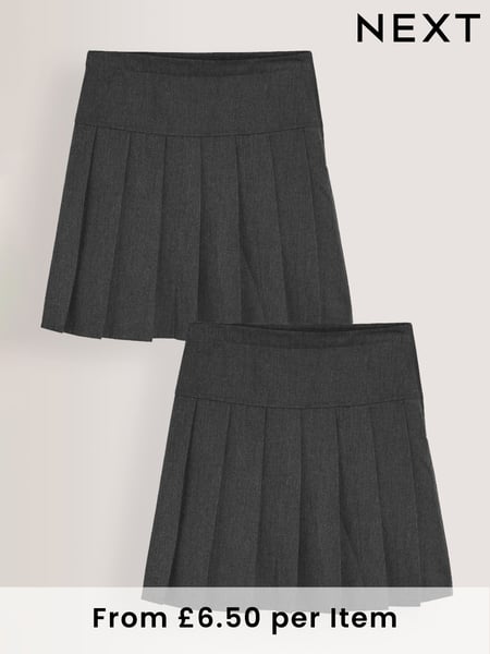 Navy Blue Longer Length Regular Waist Pleated School Skirts 2 Pack (3-16yrs) (353686) | € 18 - € 33