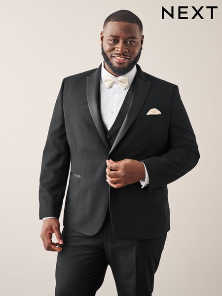 Black Regular Fit Tuxedo Suit Jacket (355592) | € 96