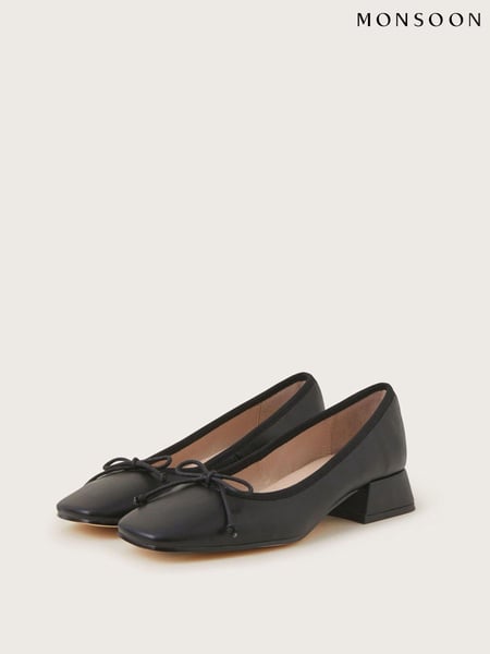Monsoon Black Squared-Toe Block Heels (369637) | € 50