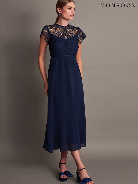 Monsoon Blue Monica Lace Midi Dress (370732) | € 211