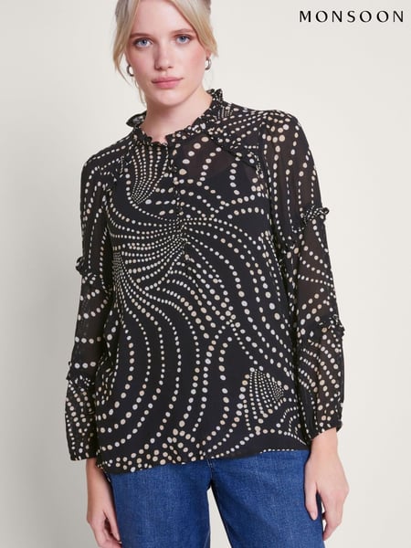 Monsoon Black Spot Dora Blouse (370829) | € 18