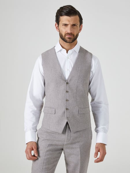 Skopes Grey Jude Tweed Tailored Fit Suit Waistcoat (374789) | € 109