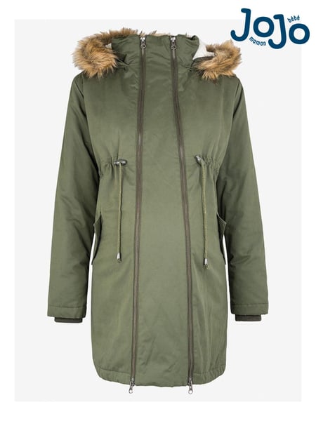 JoJo Maman Bébé Khaki 2-in-1 Cosy Maternity Parka (375612) | € 142