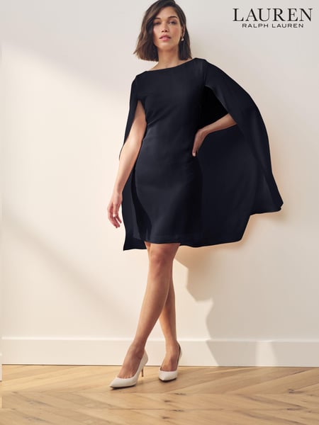 Lauren Ralph Lauren Petra Cape Georgette Cocktail Mini Dress (383404) | € 202
