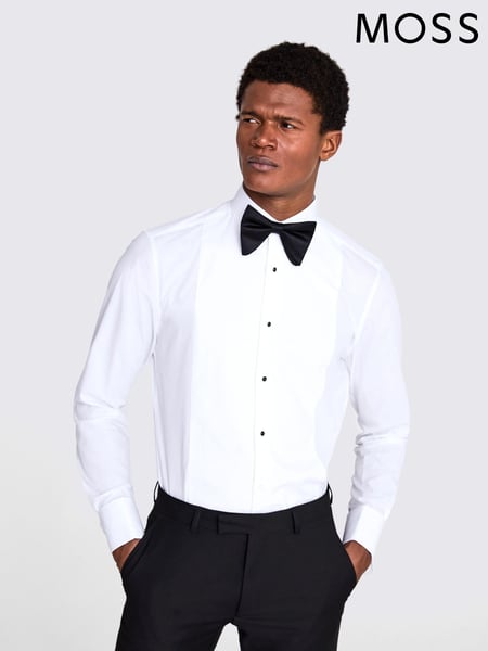 MOSS White Tailored Marcella 100% Cotton Dress Shirt (390837) | € 94