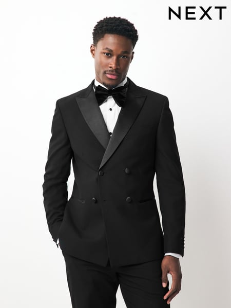 Black Slim Fit Tuxedo Suit (402168) | € 96