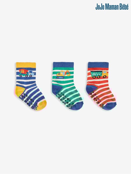 JoJo Maman Bébé Cobalt Boys' 3-Pack Transport Socks (405284) | € 15