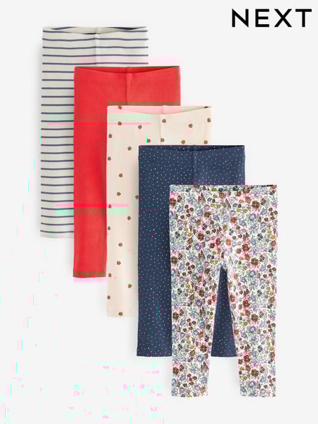 Navy Ribbed Leggings 5 Pack (3mths-7yrs) (411409) | € 30 - € 35