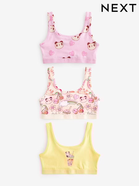 Pink Panda Crop Tops 3 Pack (5-16yrs) (412197) | € 13 - € 17