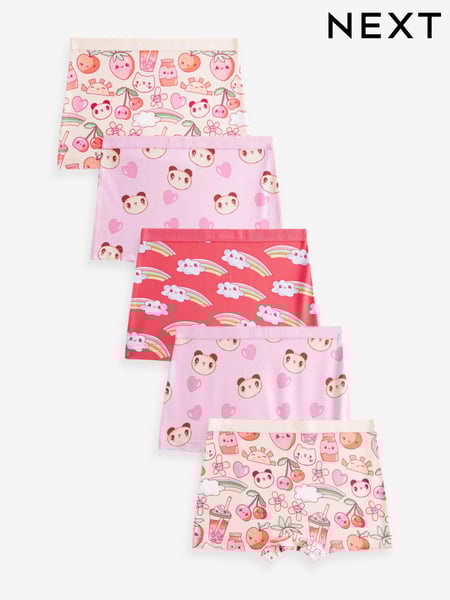Pink Panda Stampy Short Briefs 5 Pack (2-16yrs) (412311) | € 18 - € 27