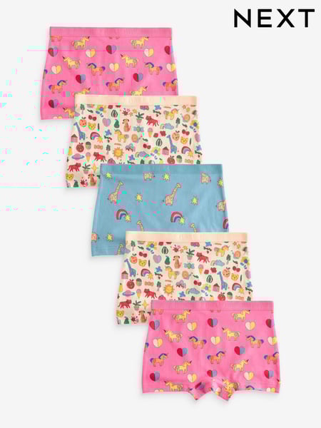 Pink/Blue Short Briefs 5 Pack (2-16yrs) (412486) | € 18 - € 27