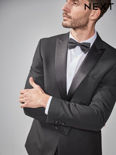 Black Skinny Fit Tuxedo Suit Jacket (413280) | € 96