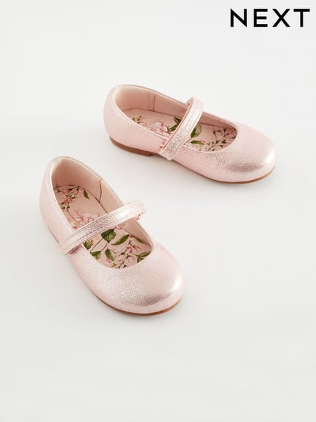 Pink Wide Fit (G) Mary Jane Touch Fastening Occasion Shoes (419998) | € 24 - € 28