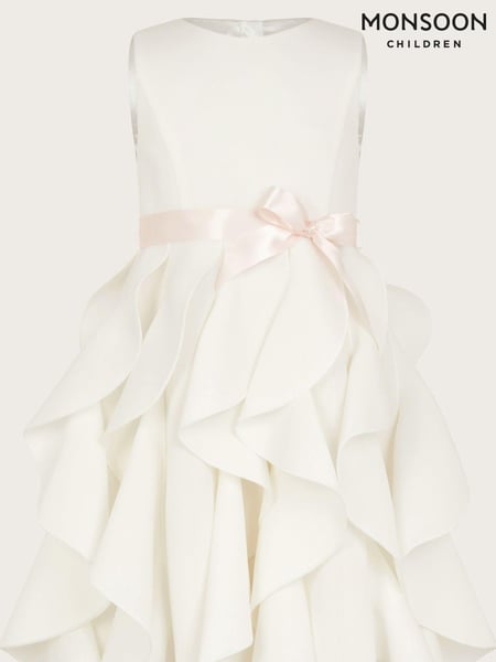 Monsoon Natural Scuba Cancan Ruffle Dress (421298) | € 48 - € 56