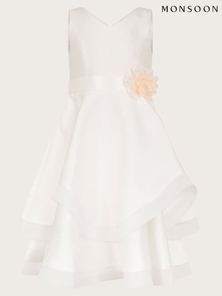 Monsoon White Duchess Eleanor Twill Dress (421915) | € 65 - € 76