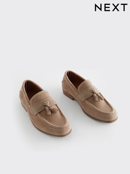 Neutral Beige Wide Fit (G) Smart Tassel Detail Loafers (423576) | € 34 - € 43