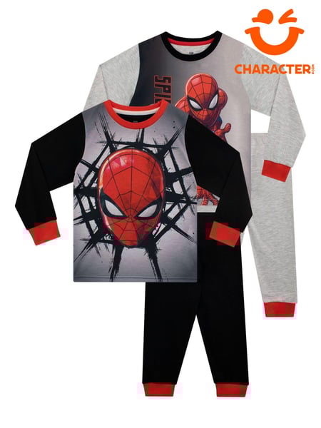 Character Grey Spiderman 100% Cotton Pyjamas 2 Pack (428027) | € 44