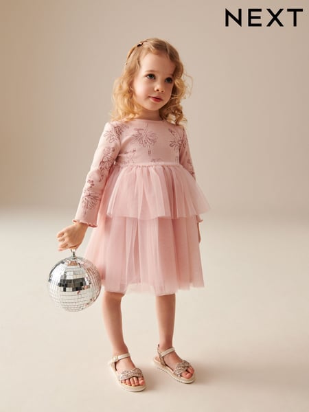 Pink Character Long Sleeve Mesh Dress (3mths-7yrs) (429781) | € 12 - € 14