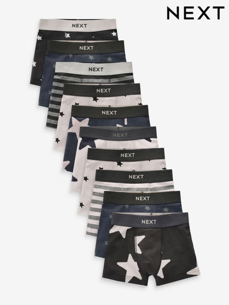 Monochrome Stars and Stripes Trunks 10 Pack (2-12yrs) (430366) | € 26 - € 28