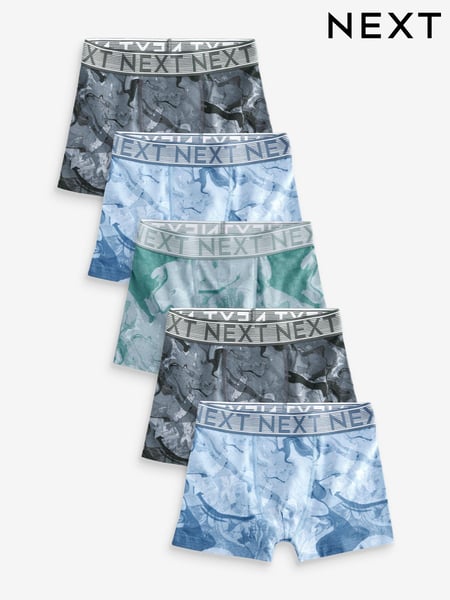 Blue Marble Print Trunks 5 Pack (2-16yrs) (430380) | € 20 - € 27