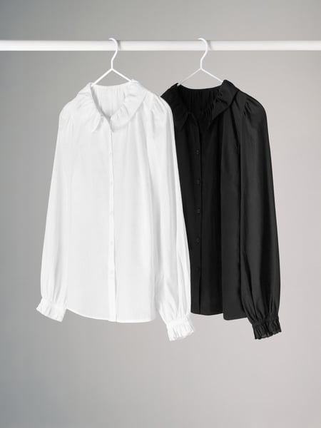 The Set Black/White 2 Pack Voile 100% Cotton Blouses (433187) | € 51