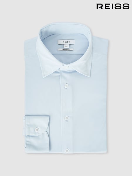 Reiss Soft Blue Voyager Regular Fit Travel Shirt (434820) | € 200